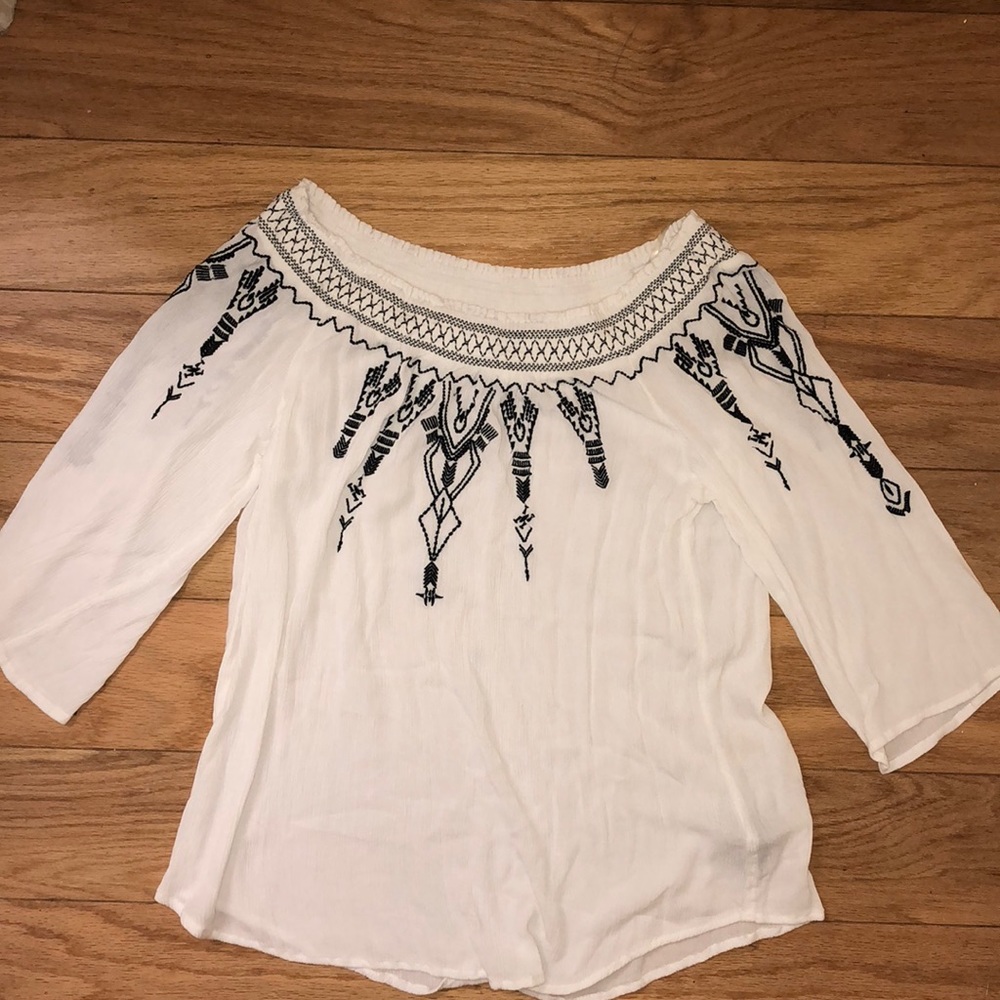 Off the Shoulder Long Sleeve Top